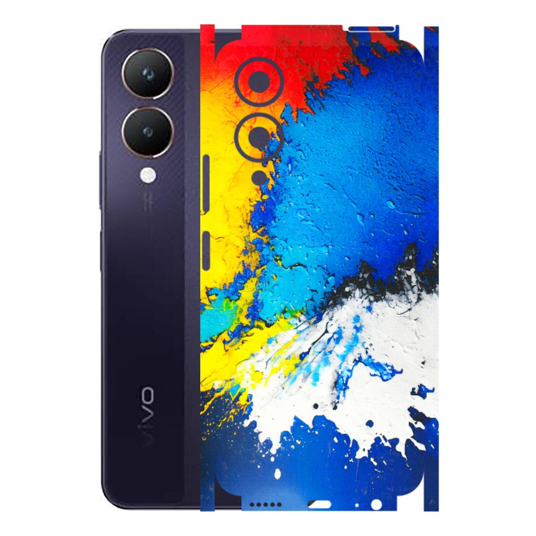 VIVO Y Series Phone Skins (All Models) - Acrylic Paint Spill - 3D Embossed Finish (L-229) Vivo Y28 5G