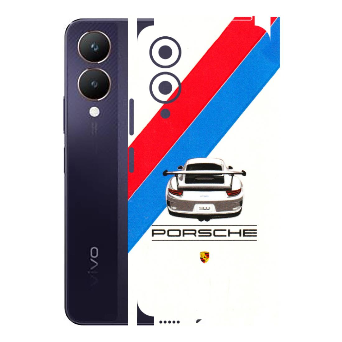 VIVO Y Series Phone Skins (All Models) - Porche Car Sober Logo - 3D Embossed Finish (L-248) Vivo Y28 5G