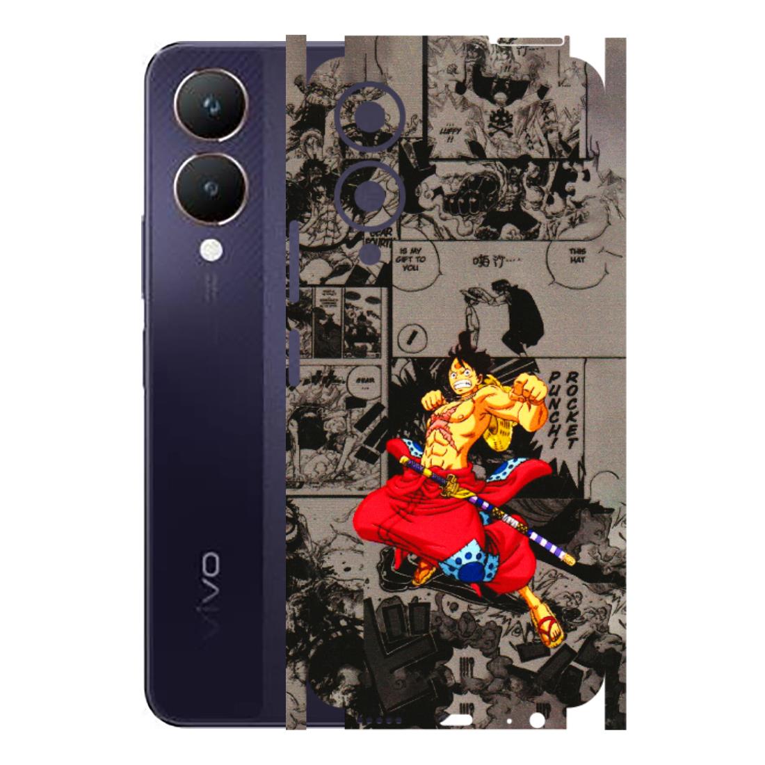 VIVO Y Series Phone Skins (All Models) - One Piece Rocket Punch Manga - 3D Embossed Finish (L-25) Vivo Y28 5G
