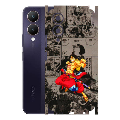 VIVO Y Series Phone Skins (All Models) - One Piece Rocket Punch Manga - 3D Embossed Finish (L-25) Vivo Y28 5G