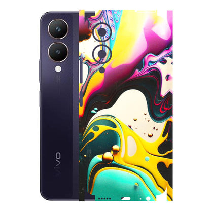 VIVO Y Series Phone Skins (All Models) - Multicolor Abstract pattern - 3D Embossed Finish (L-254) Vivo Y28 5G