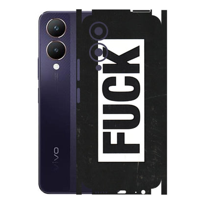 VIVO Y Series Phone Skins (All Models) - The F Word - 3D Embossed Finish (L-255) Vivo Y28 5G