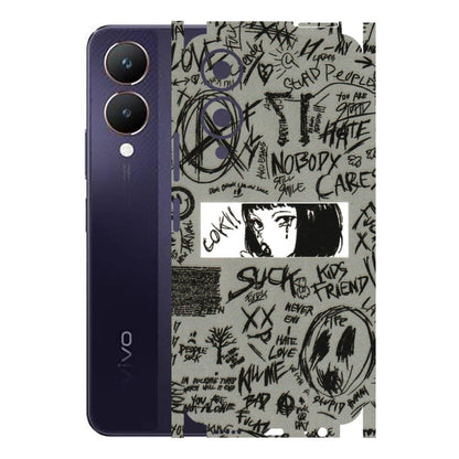 VIVO Y Series Phone Skins (All Models) - Never Have Love Anime - 3D Embossed Finish (L-260) Vivo Y28 5G