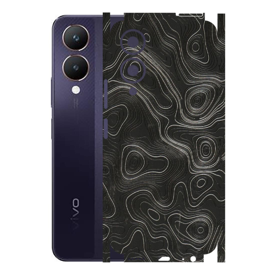 VIVO Y Series Phone Skins (All Models) - Abstract White Line Map - 3D Embossed Finish (L-269) Vivo Y28 5G