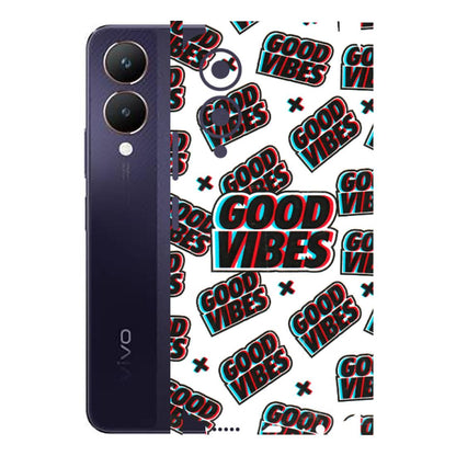 VIVO Y Series Phone Skins (All Models) - Good Vibes - 3D Embossed Finish (L-282) Vivo Y28 5G