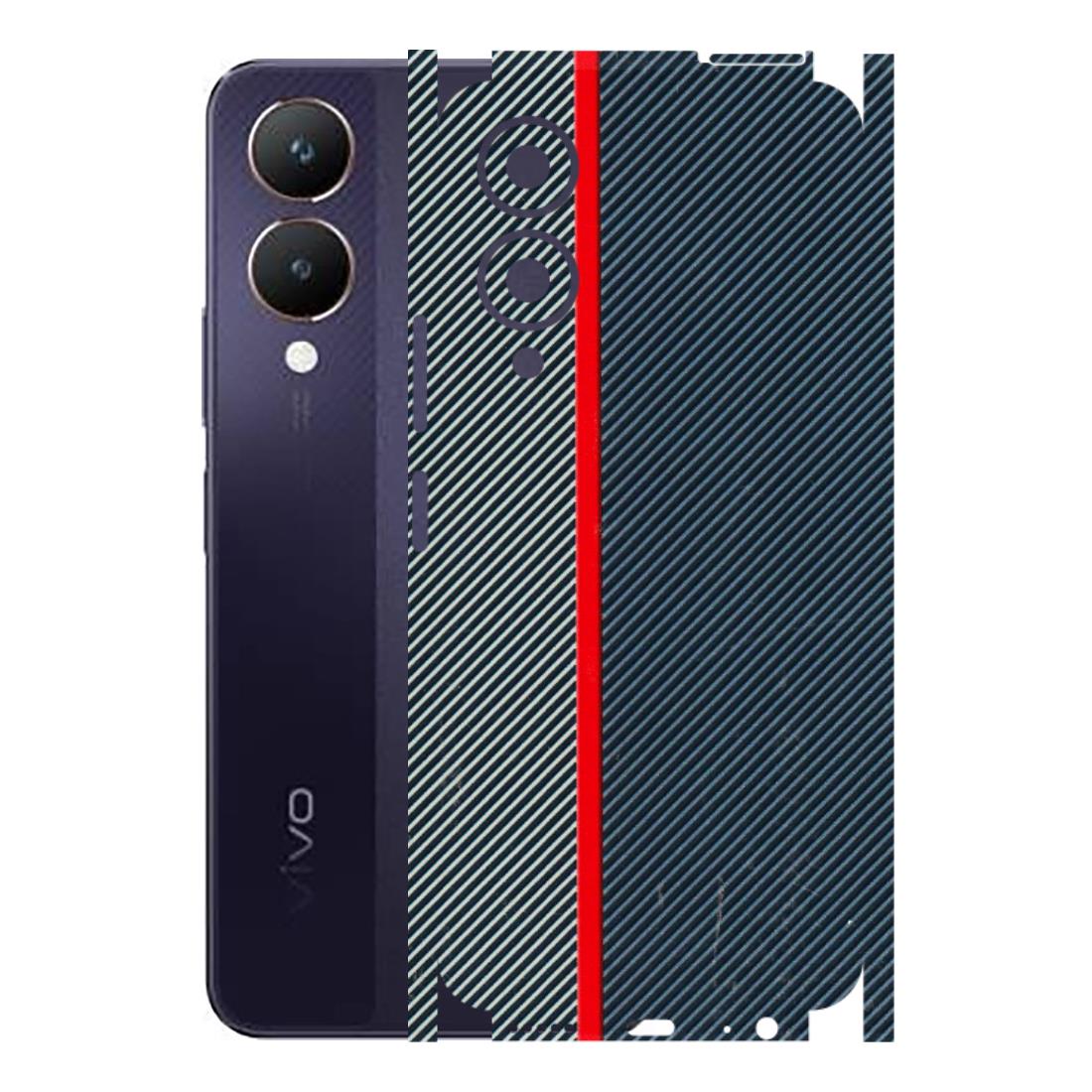 VIVO Y Series Phone Skins (All Models) - Blue Sober Lines - 3D Embossed Finish (L-305) Vivo Y28 5G