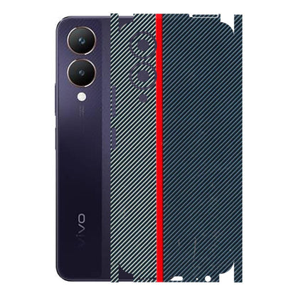 VIVO Y Series Phone Skins (All Models) - Blue Sober Lines - 3D Embossed Finish (L-305) Vivo Y28 5G
