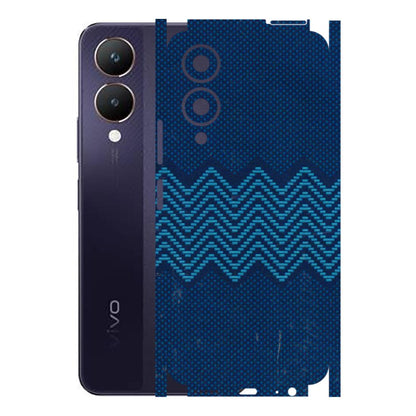 VIVO Y Series Phone Skins (All Models) - Blue Sober Waves - 3D Embossed Finish (L-306) Vivo Y28 5G