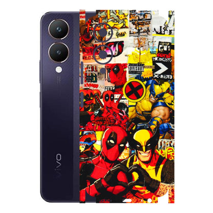 VIVO Y Series Phone Skins (All Models) - Spidy Wolverine - 3D Embossed Finish (L-310) Vivo Y28 5G