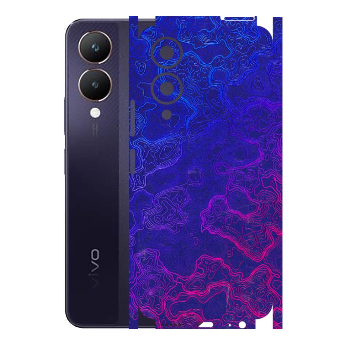 VIVO Y Series Phone Skins (All Models) - Purple Ripples Swirl - 3D Embossed Finish (L-314) Vivo Y28 5G