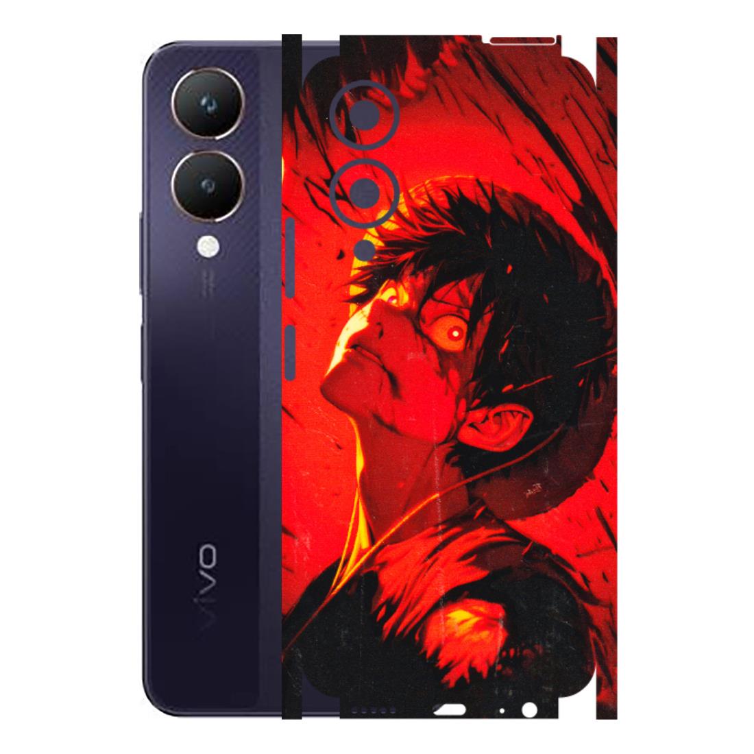 VIVO Y Series Phone Skins (All Models) - D.Luffy Power Up One Piece Anime - 3D Embossed Finish (L-326) Vivo Y28 5G