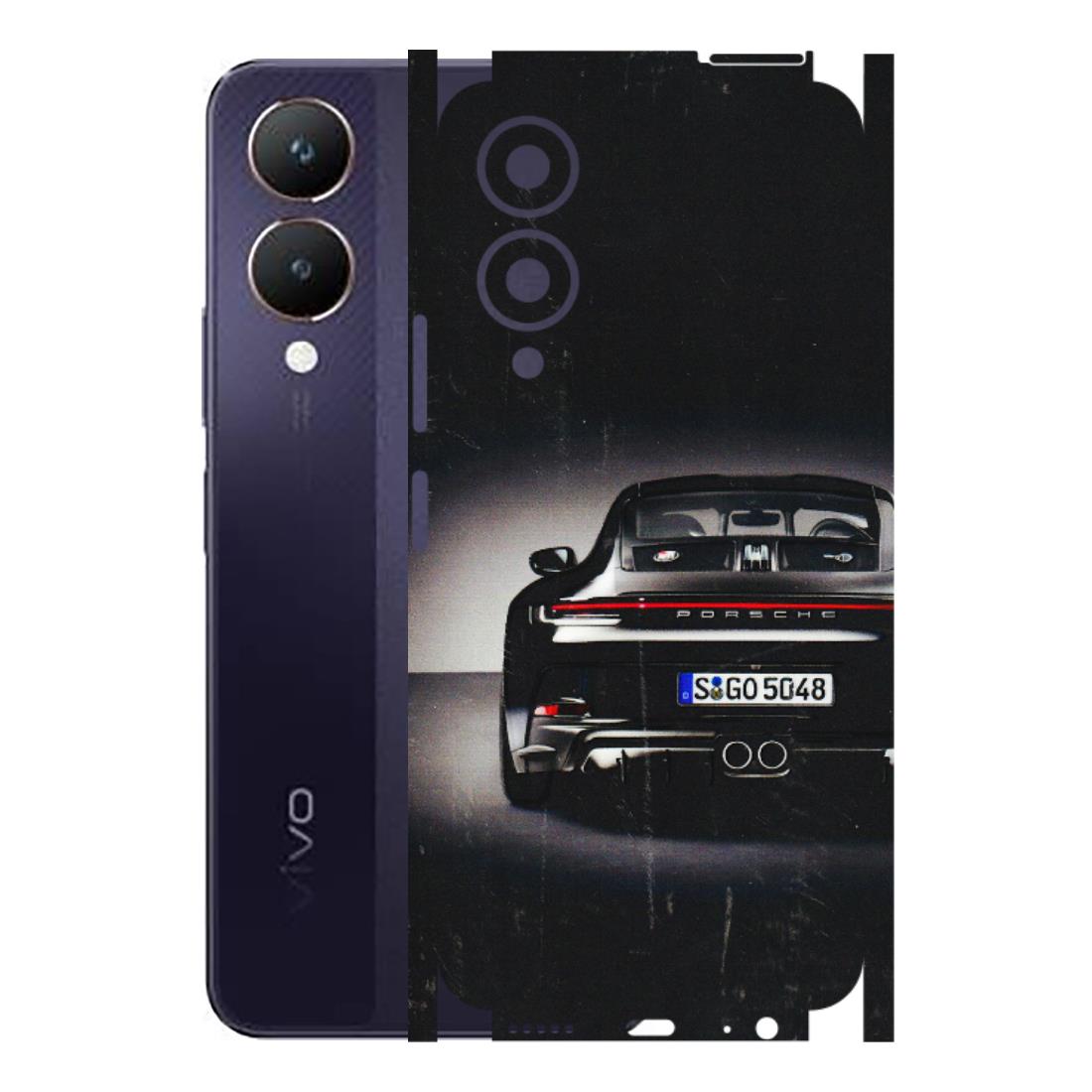 VIVO Y Series Phone Skins (All Models) - New Black Porsche GT3 - 3D Embossed Finish (L-327) Vivo Y28 5G