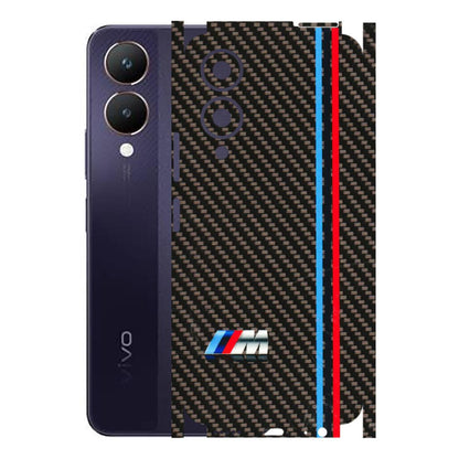 VIVO Y Series Phone Skins (All Models) - BM Carbon Fiber Feels - 3D Embossed Finish (L-38) Vivo Y28 5G