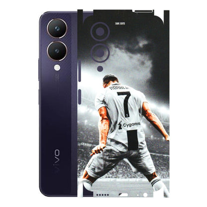 VIVO Y Series Phone Skins (All Models) - Ronaldo CR7 Crazy - 3D Embossed Finish (L-44) Vivo Y28 5G