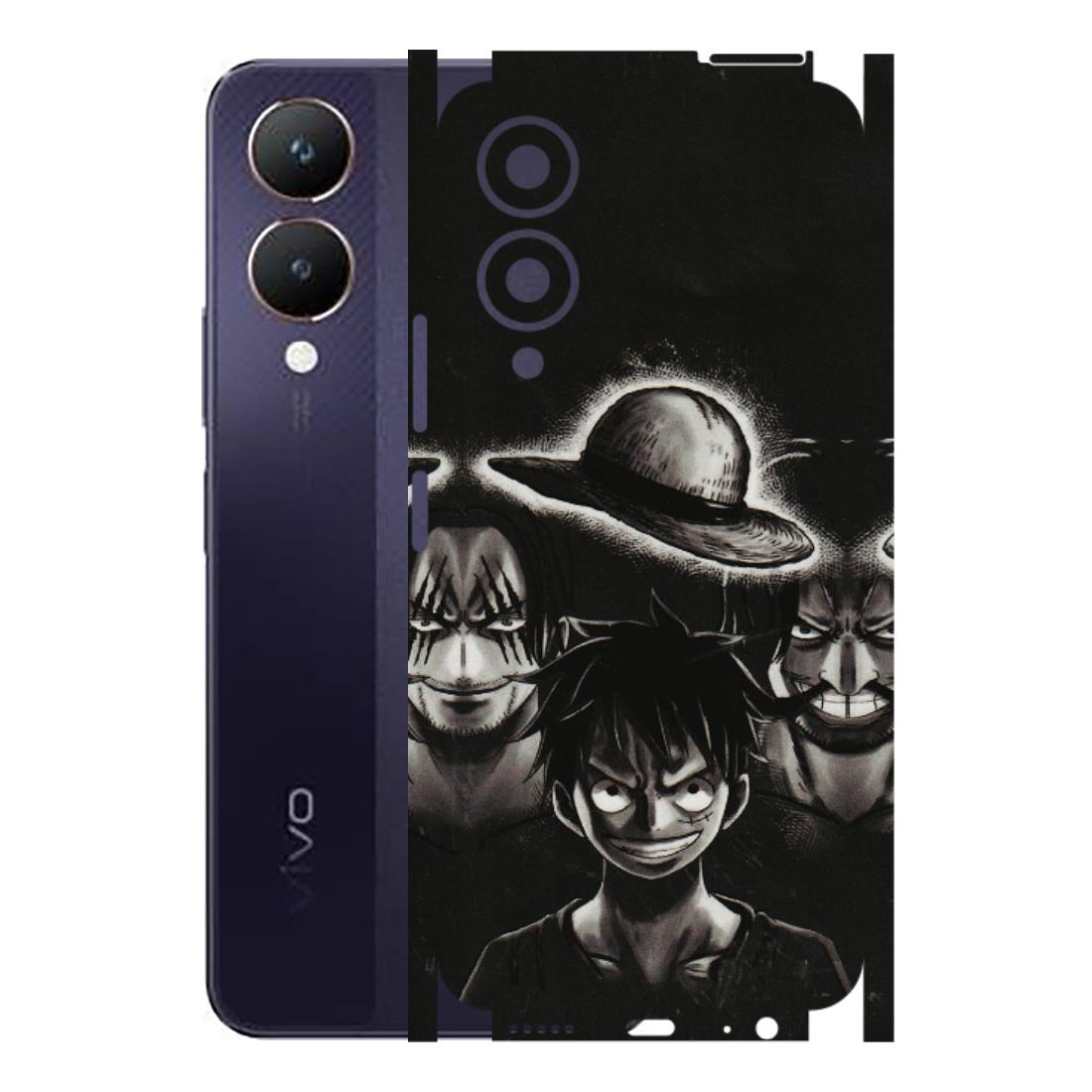 VIVO Y Series Phone Skins (All Models) - Black Luffy Hat - 3D Embossed Finish (L-57) Vivo Y28 5G