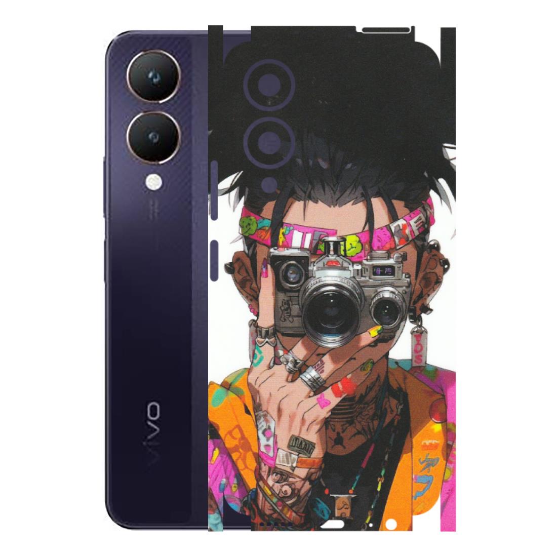 VIVO Y Series Phone Skins (All Models) - Camera Lover Girl - Matte Finish (M-09) Vivo Y28 5G