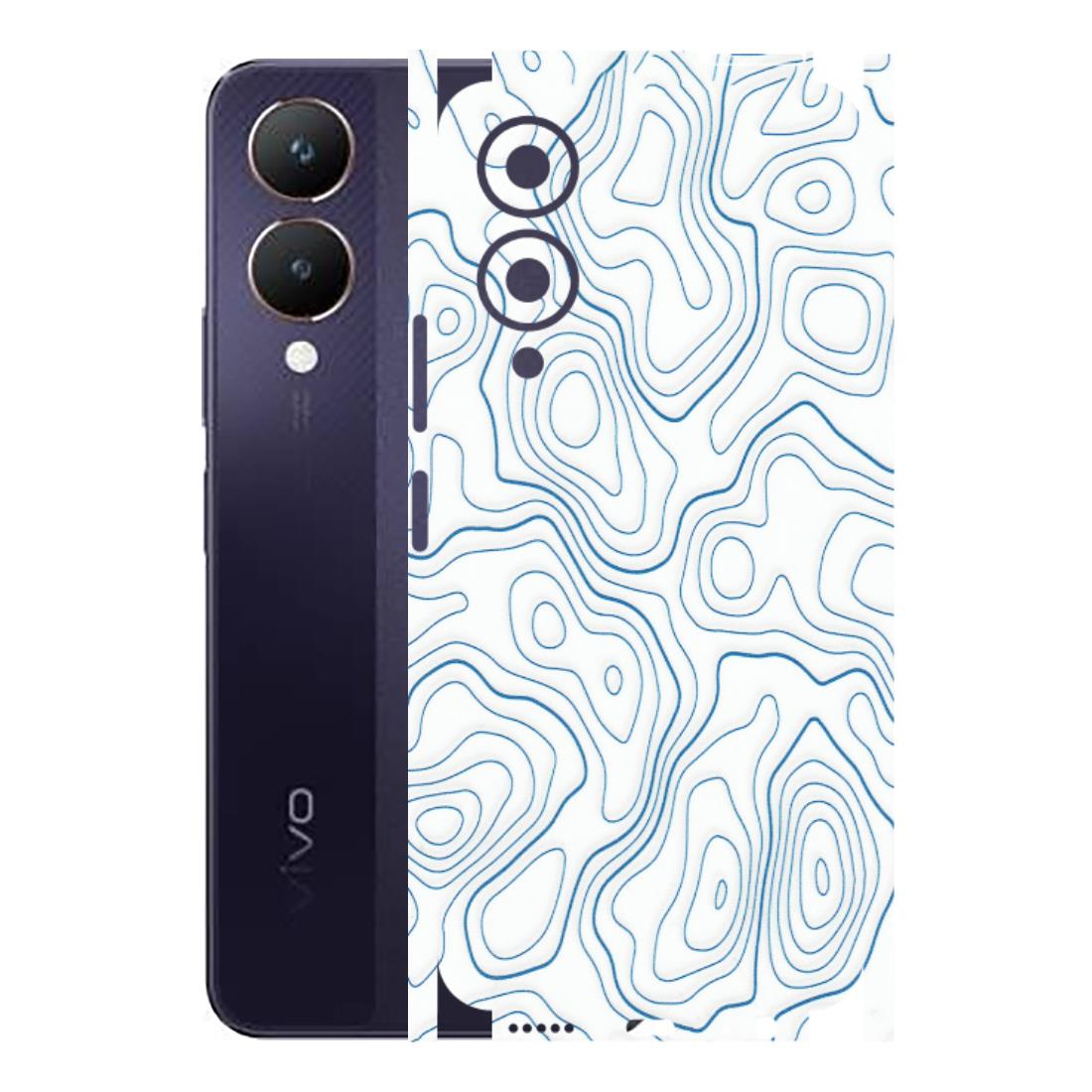 VIVO Y Series Phone Skins (All Models) - Blue And White Swirls - Matte Finish (M-139) Vivo Y28 5G