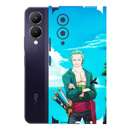VIVO Y Series Phone Skins (All Models) - Cool Swordman Zoro Anime - Matte Finish (M-143) Vivo Y28 5G