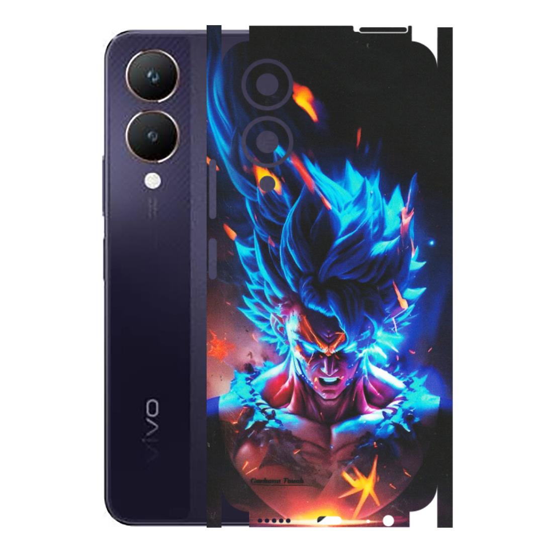 VIVO Y Series Phone Skins (All Models) - Angry Goku Dragon Ball Anime - Matte Finish (M-150) Vivo Y28 5G