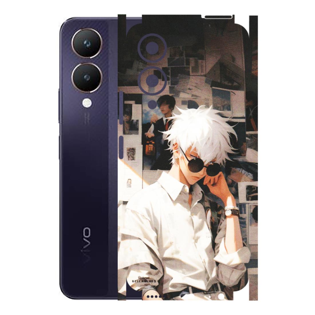 VIVO Y Series Phone Skins (All Models) - Gojo Satoru Jujustu Kaisen Anime - Matte Finish (M-156) Vivo Y28 5G