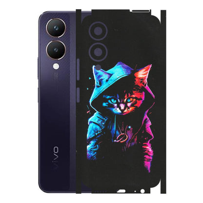 VIVO Y Series Phone Skins (All Models) - Cyberpunk Cat - Matte Finish (M-45) Vivo Y28 5G