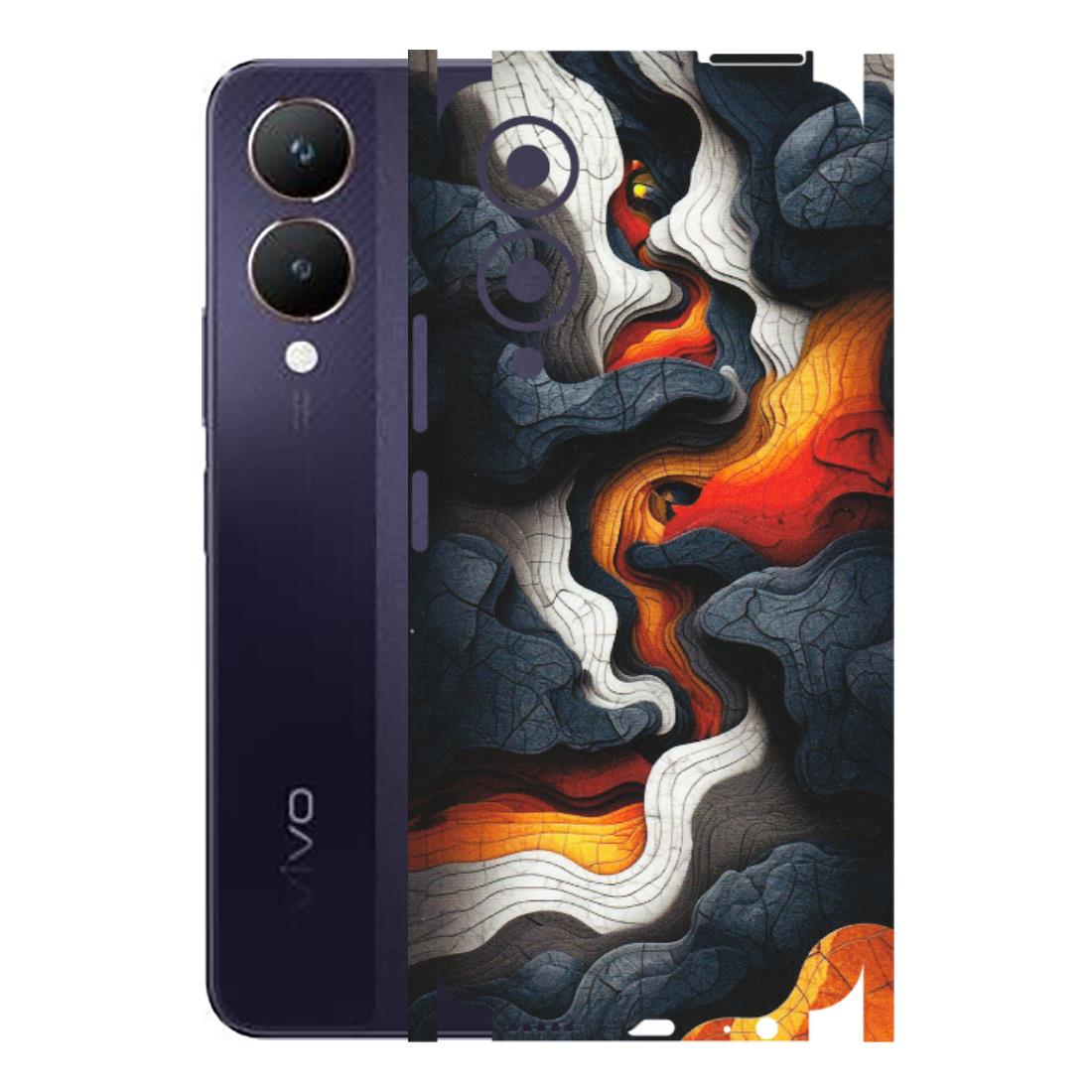 VIVO Y Series Phone Skins (All Models) - Abstract Volcanic Layers - Matte Finish (M-52) Vivo Y28 5G