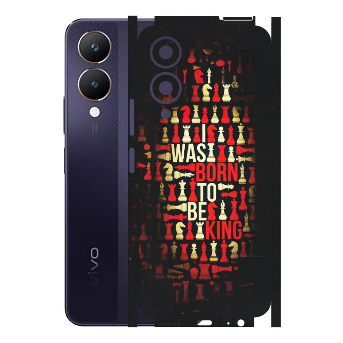 VIVO Y Series Phone Skins (All Models) - Born To Be King - Matte Finish (M-73) Vivo Y28 5G