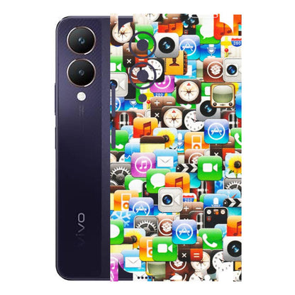 VIVO Y Series Phone Skins (All Models) - All Apple Icons - Matte Finish (M-93) Vivo Y28 5G