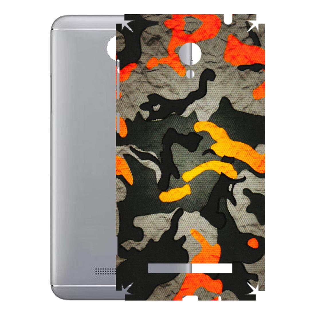 VIVO Y Series Phone Skins (All Models) - Orange Camouflage - 3D Embossed Finish (L-204) Vivo Y28