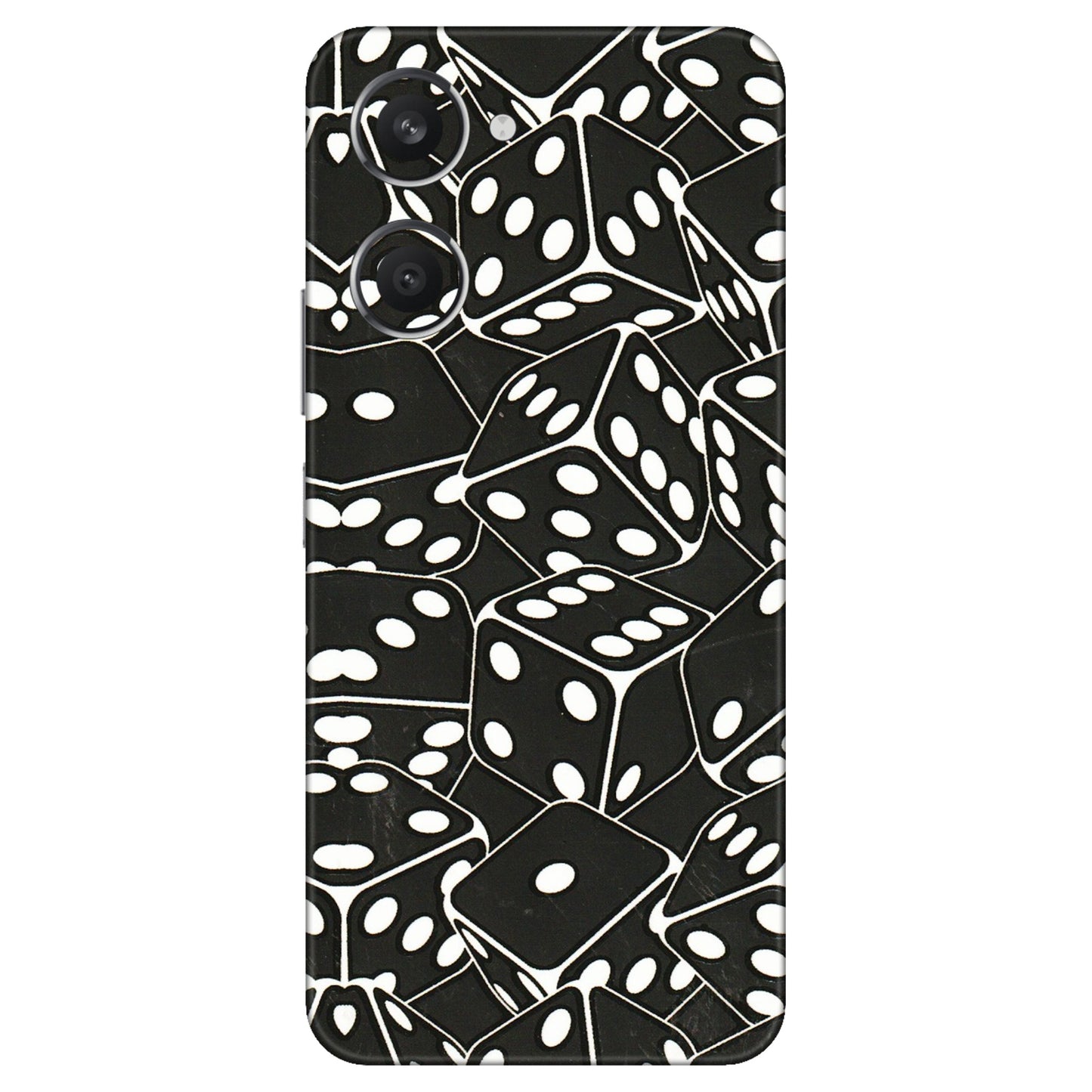 VIVO Y Series Phone Skins (All Models) - Big Black Dices - 3D Embossed Finish (L-106) Vivo Y28S (5G)