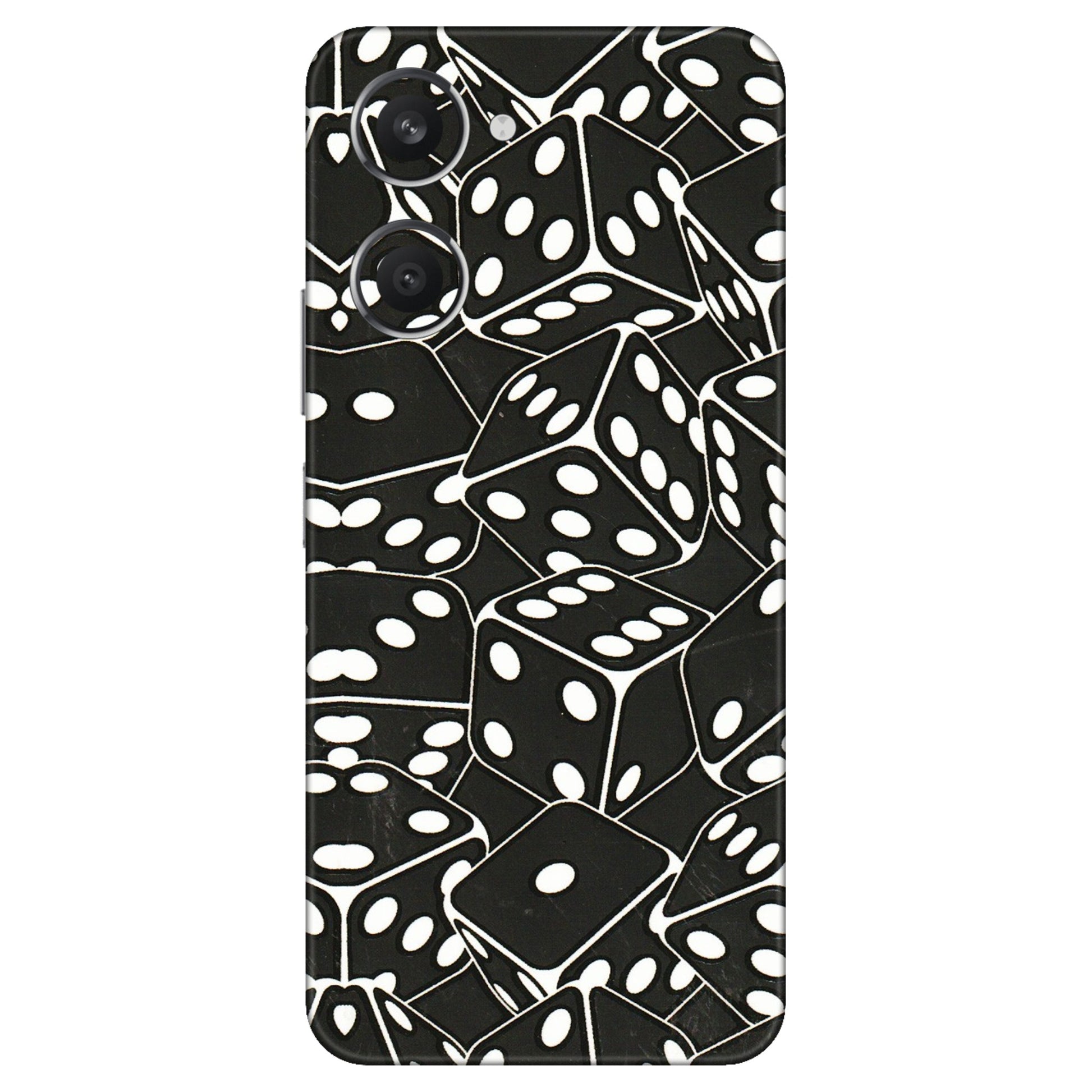 VIVO Y Series Phone Skins (All Models) - Big Black Dices - 3D Embossed Finish (L-106) Vivo Y28S (5G)