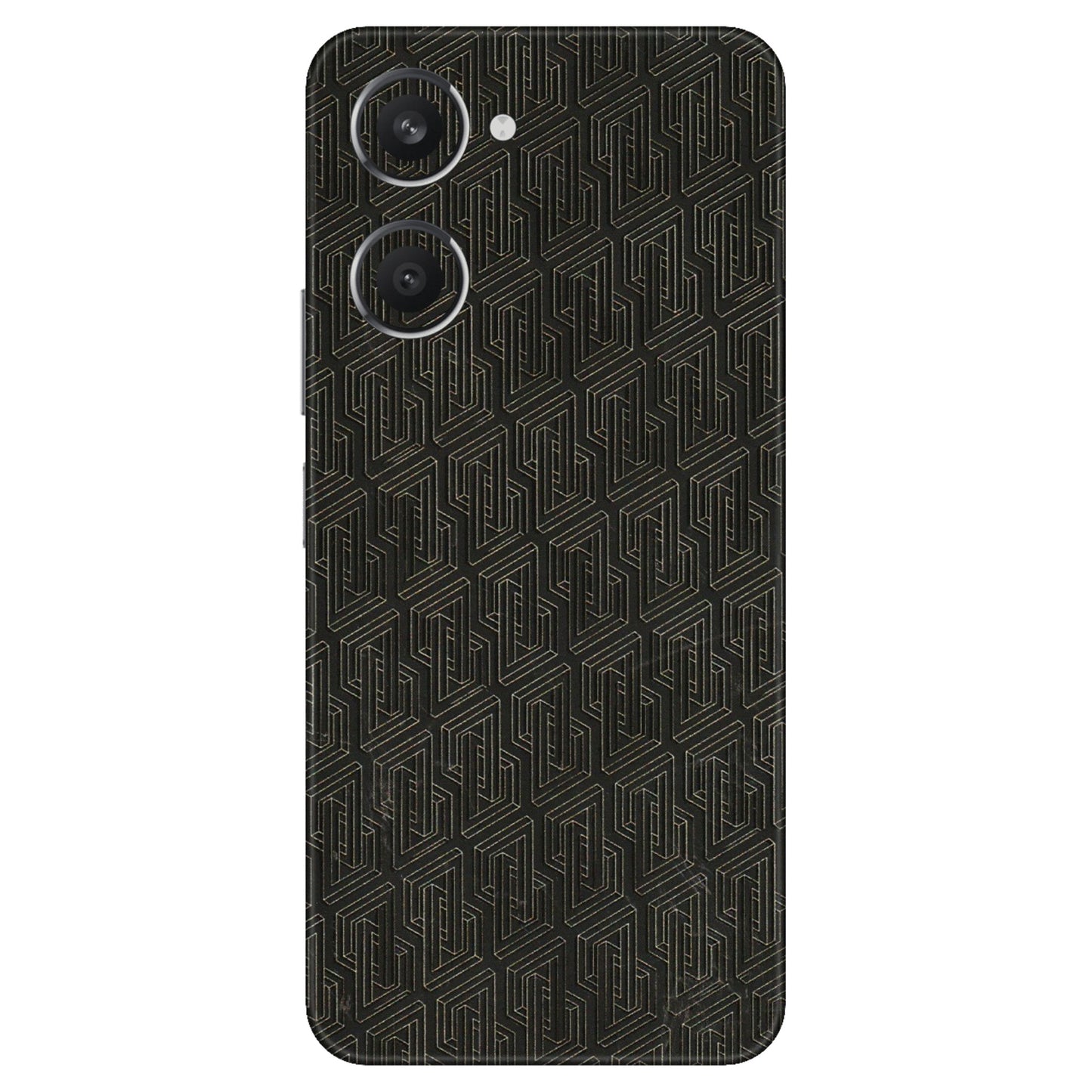 VIVO Y Series Phone Skins (All Models) - Black Abstract Pattern - 3D Embossed Finish (L-117) Vivo Y28S (5G)