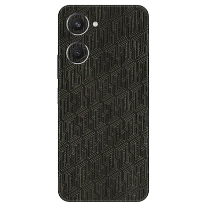 VIVO Y Series Phone Skins (All Models) - Black Abstract Pattern - 3D Embossed Finish (L-117) Vivo Y28S (5G)