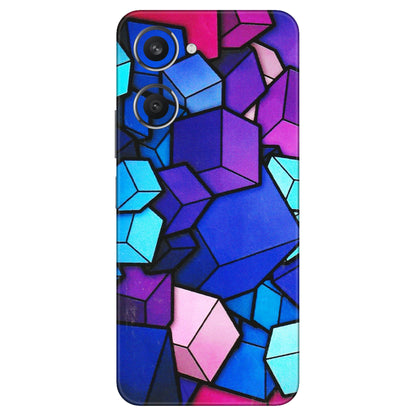 VIVO Y Series Phone Skins (All Models) - Cube Doodle - 3D Embossed Finish (L-141) Vivo Y28S (5G)