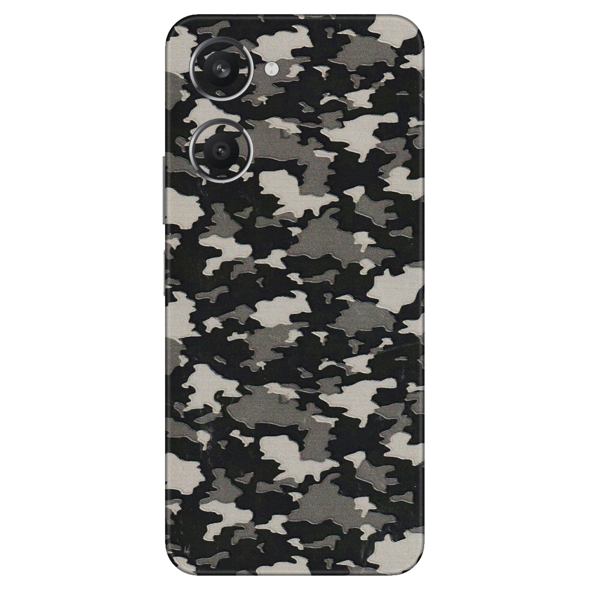 VIVO Y Series Phone Skins (All Models) - Black/Grey Camoflaunge - 3D Embossed Finish (L-142) Vivo Y28S (5G)