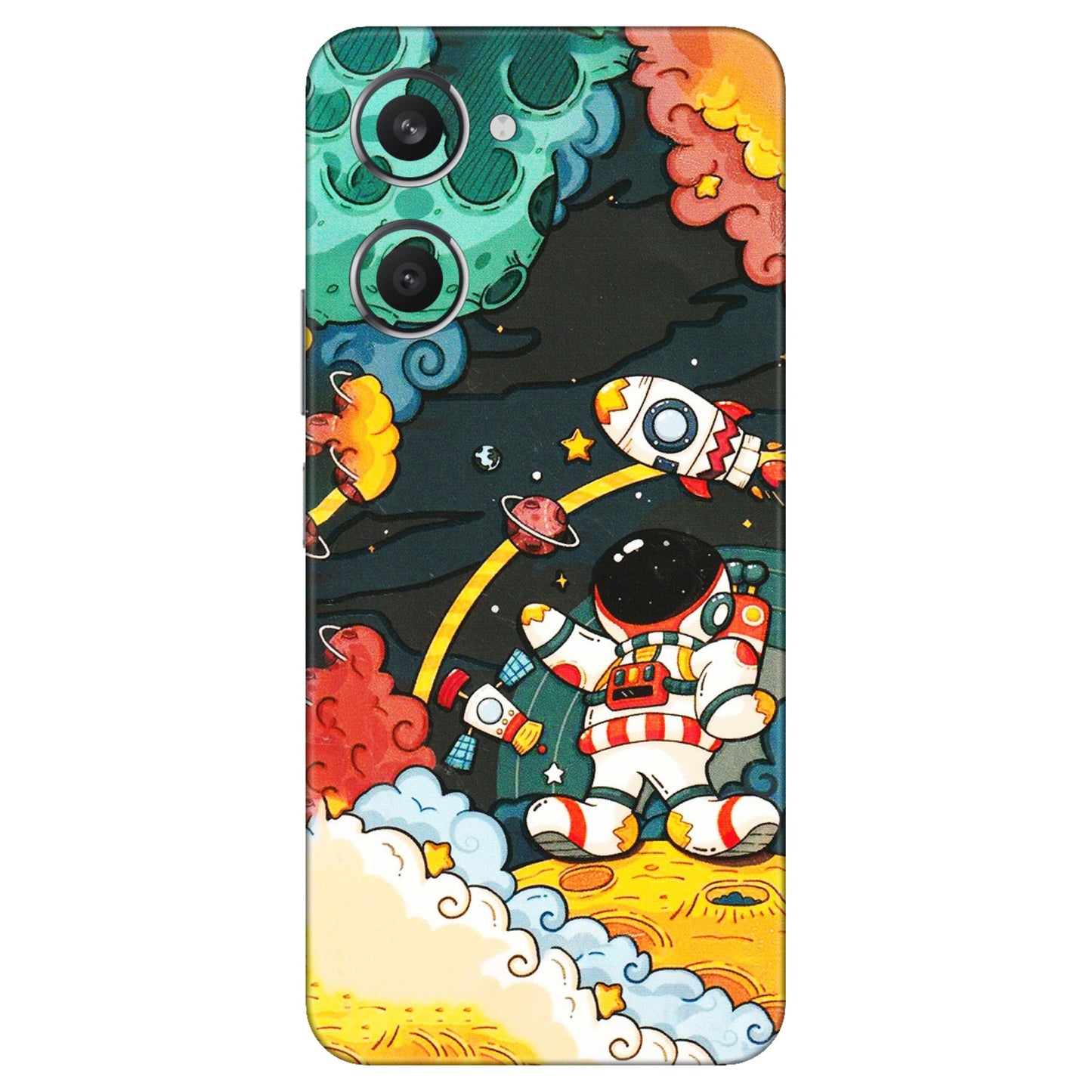 VIVO Y Series Phone Skins (All Models) - Astronauts & Spaceship - 3D Embossed Finish (L-145) Vivo Y28S (5G)