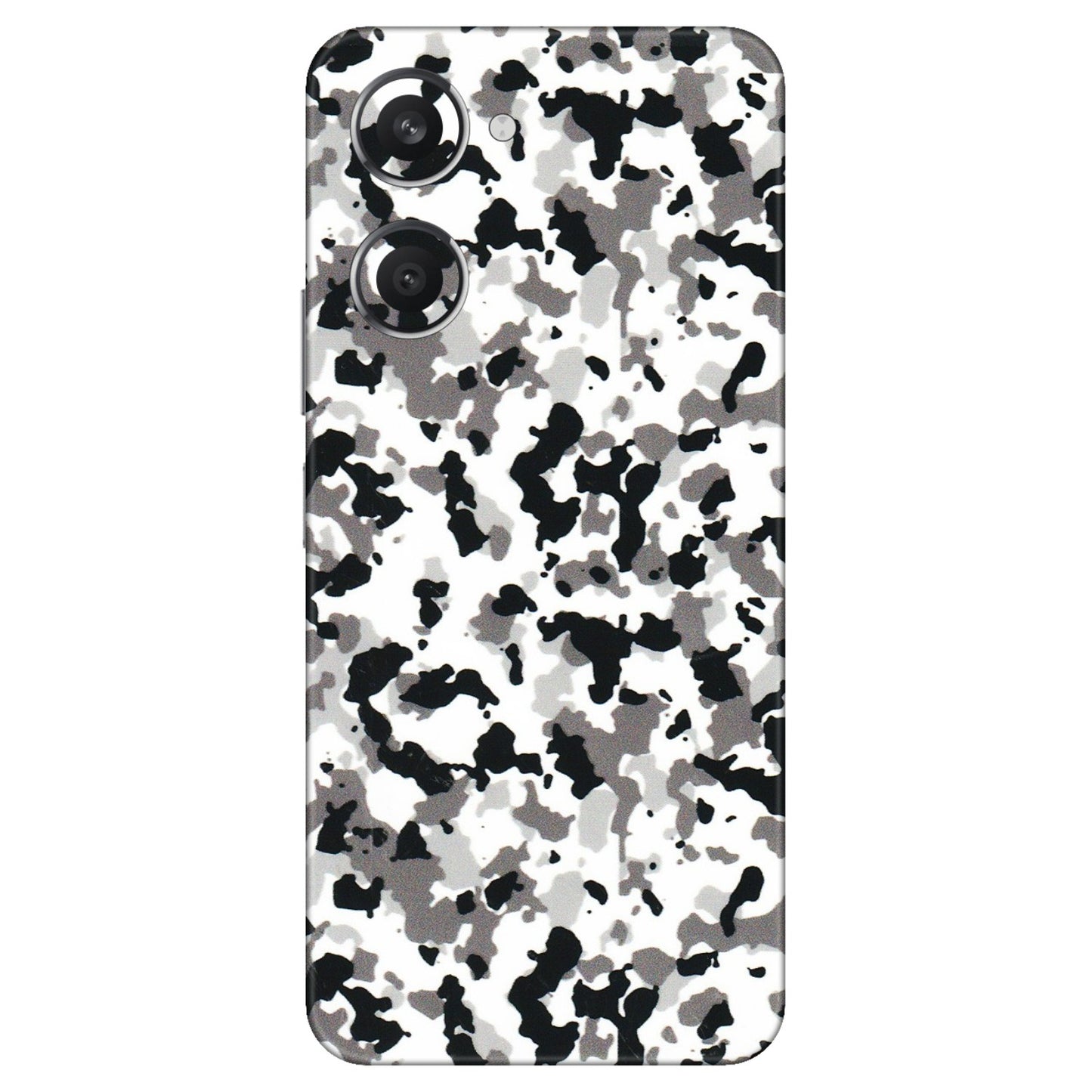 VIVO Y Series Phone Skins (All Models) - White Black Camouflage - 3D Embossed Finish (L-18) Vivo Y28S (5G)