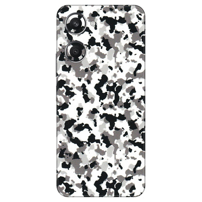 VIVO Y Series Phone Skins (All Models) - White Black Camouflage - 3D Embossed Finish (L-18) Vivo Y28S (5G)