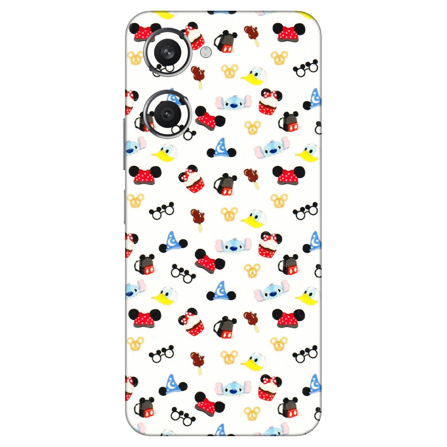 VIVO Y Series Phone Skins (All Models) - Minnie Mouse & Donald Doodles s - 3D Embossed Finish (L-194) Vivo Y28S (5G)