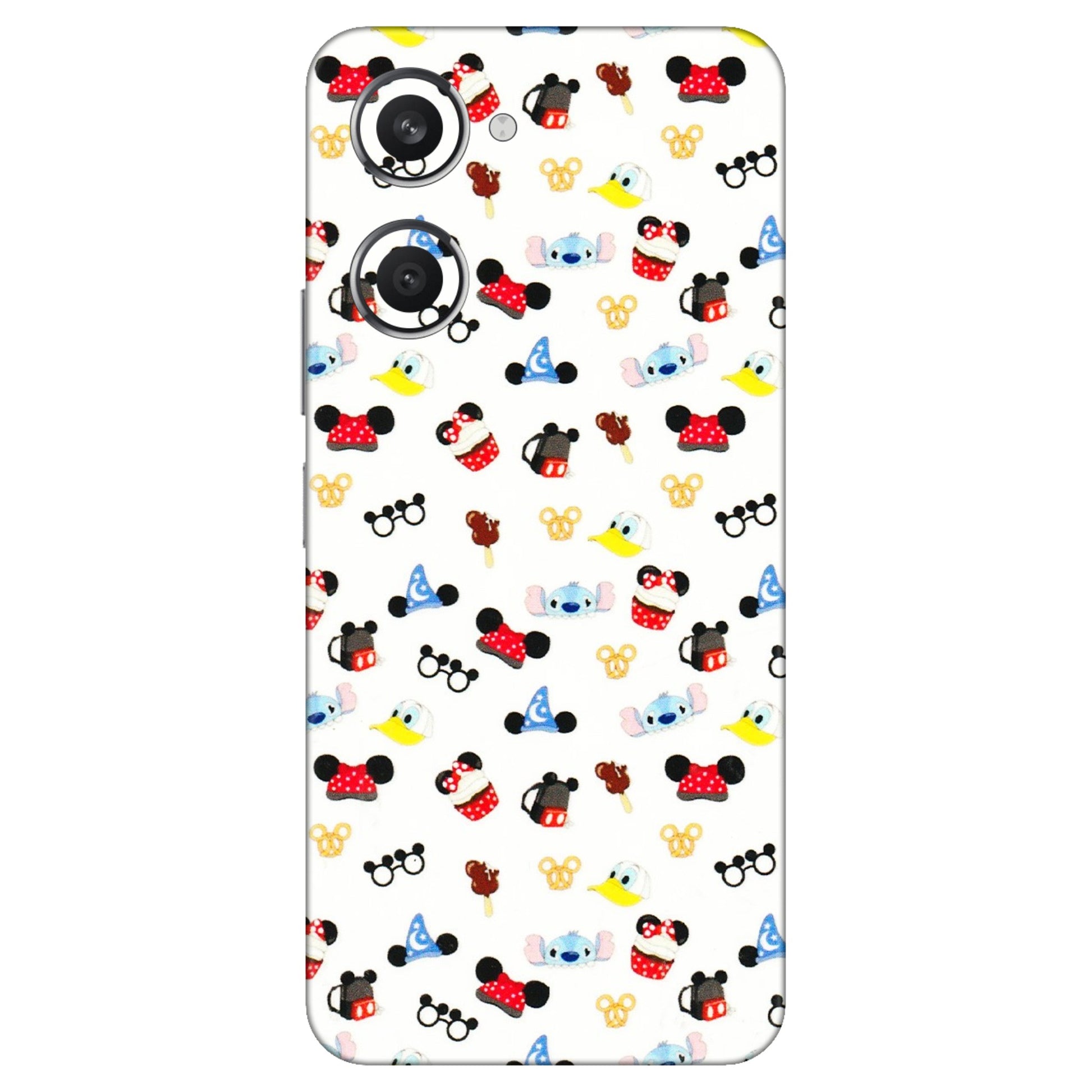 VIVO Y Series Phone Skins (All Models) - Minnie Mouse & Donald Doodles s - 3D Embossed Finish (L-194) Vivo Y28S (5G)