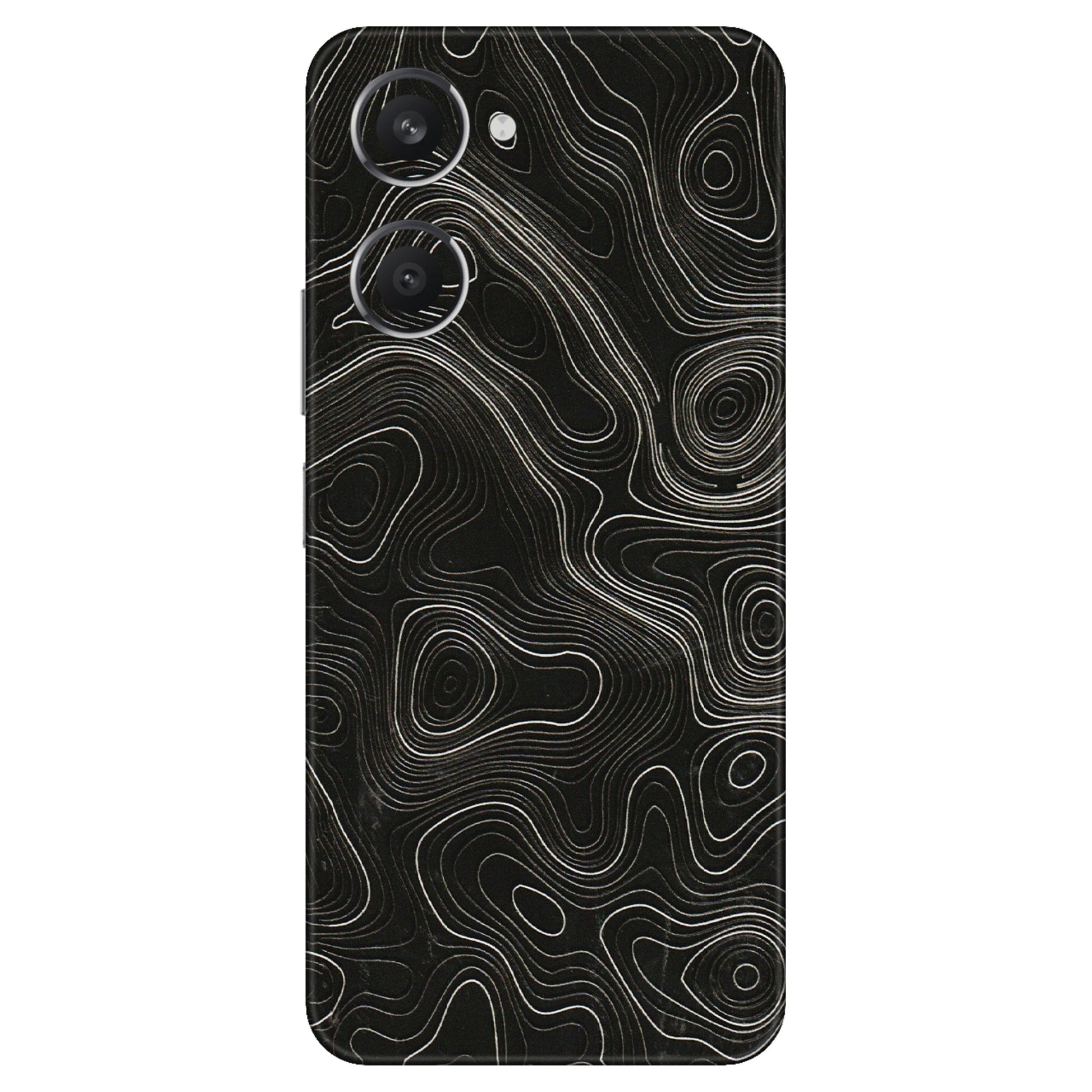 VIVO Y Series Phone Skins (All Models) - Black Swirl - 3D Embossed Finish (L-196) Vivo Y28S (5G)
