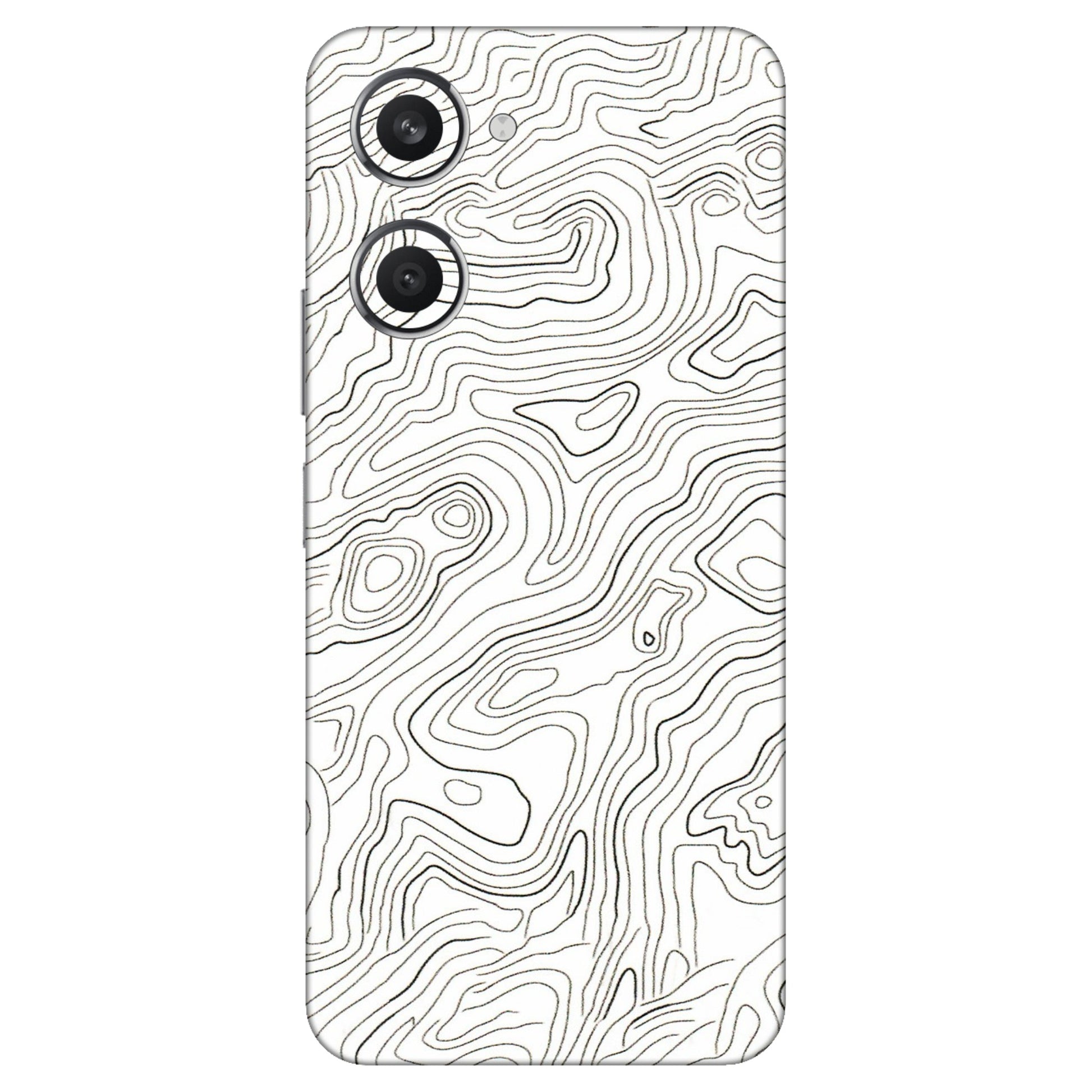 VIVO Y Series Phone Skins (All Models) - White Black Swirls - 3D Embossed Finish (L-219) Vivo Y28S (5G)