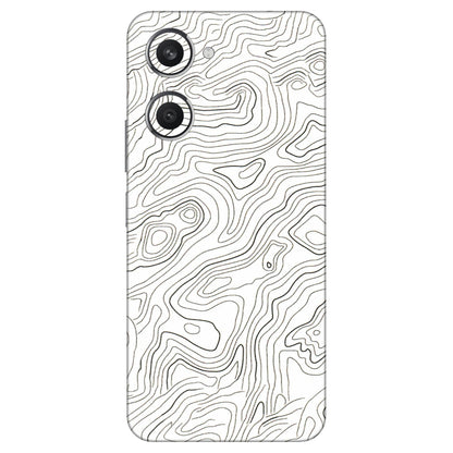 VIVO Y Series Phone Skins (All Models) - White Black Swirls - 3D Embossed Finish (L-219) Vivo Y28S (5G)