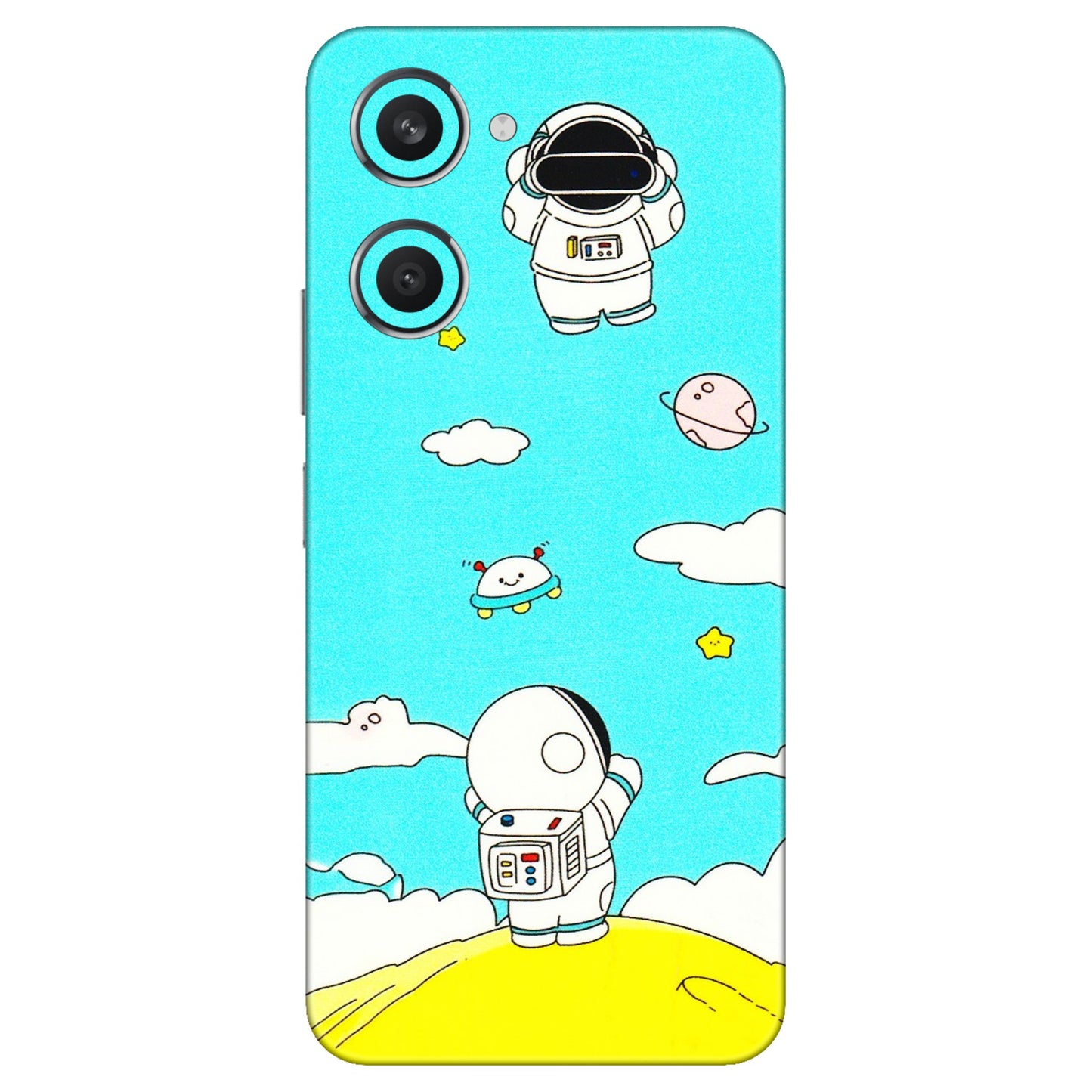 VIVO Y Series Phone Skins (All Models) - Blue Skies Astro Float - 3D Embossed Finish (L-230) Vivo Y28S (5G)