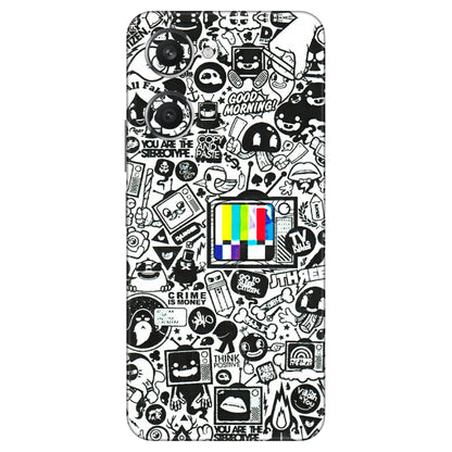 VIVO Y Series Phone Skins (All Models) - Doodles Positive Art - 3D Embossed Finish (L-263) Vivo Y28S (5G)