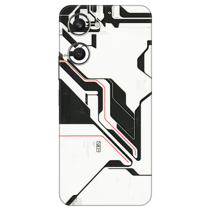 VIVO Y Series Phone Skins (All Models) - White Techy Logo - 3D Embossed Finish (L-312) Vivo Y28S (5G)