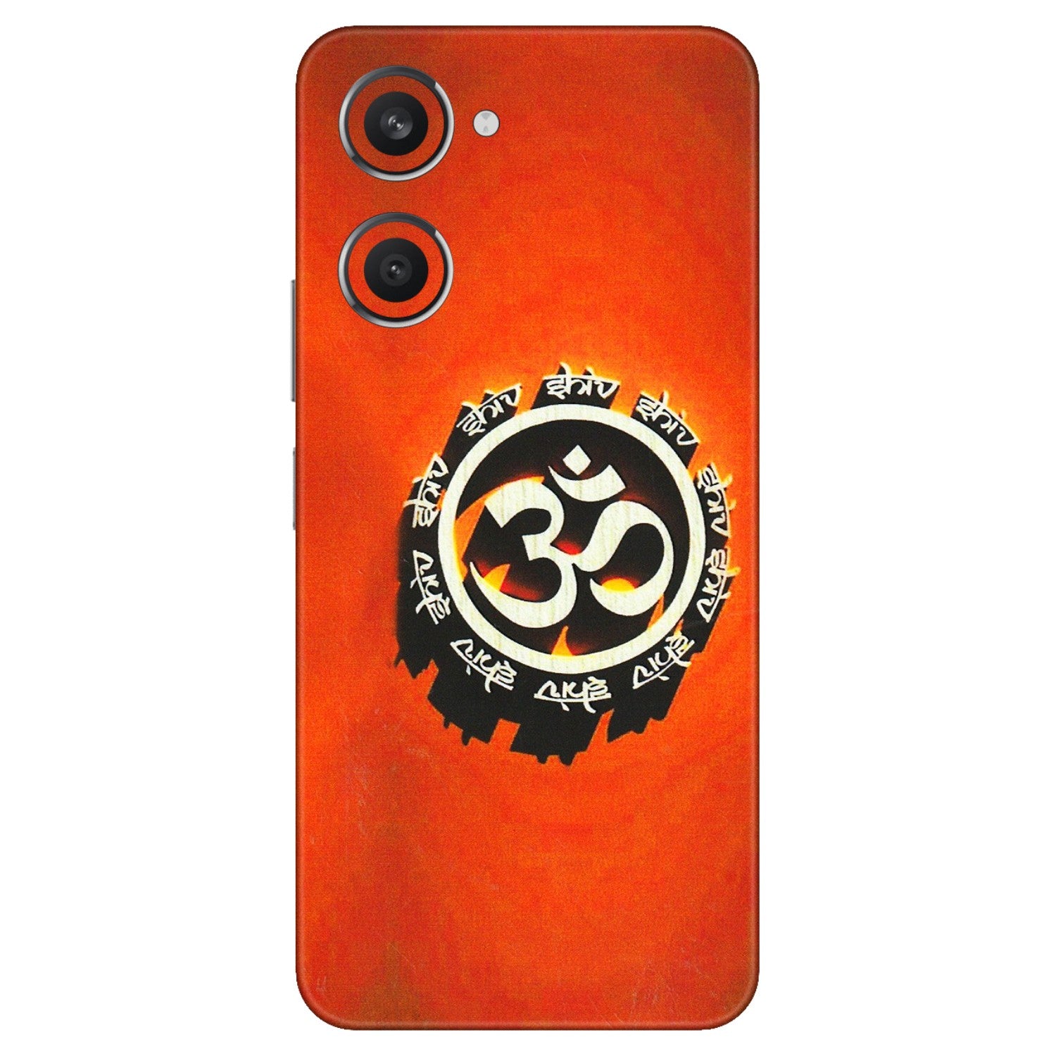 VIVO Y Series Phone Skins (All Models) - Aum Shiv Orange - 3D Embossed Finish (L-32) Vivo Y28S (5G)