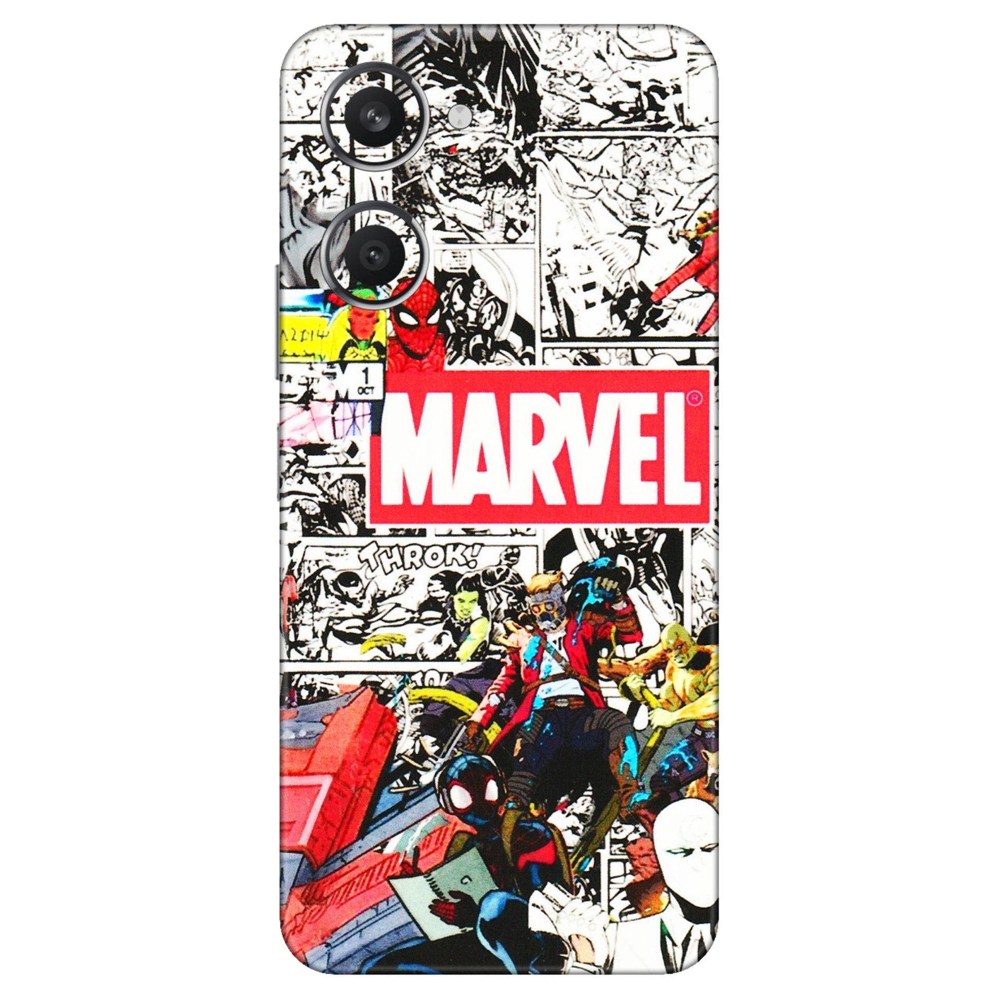VIVO Y Series Phone Skins (All Models) - Marvel Colorful Comic - 3D Embossed Finish (L-64) Vivo Y28S (5G)