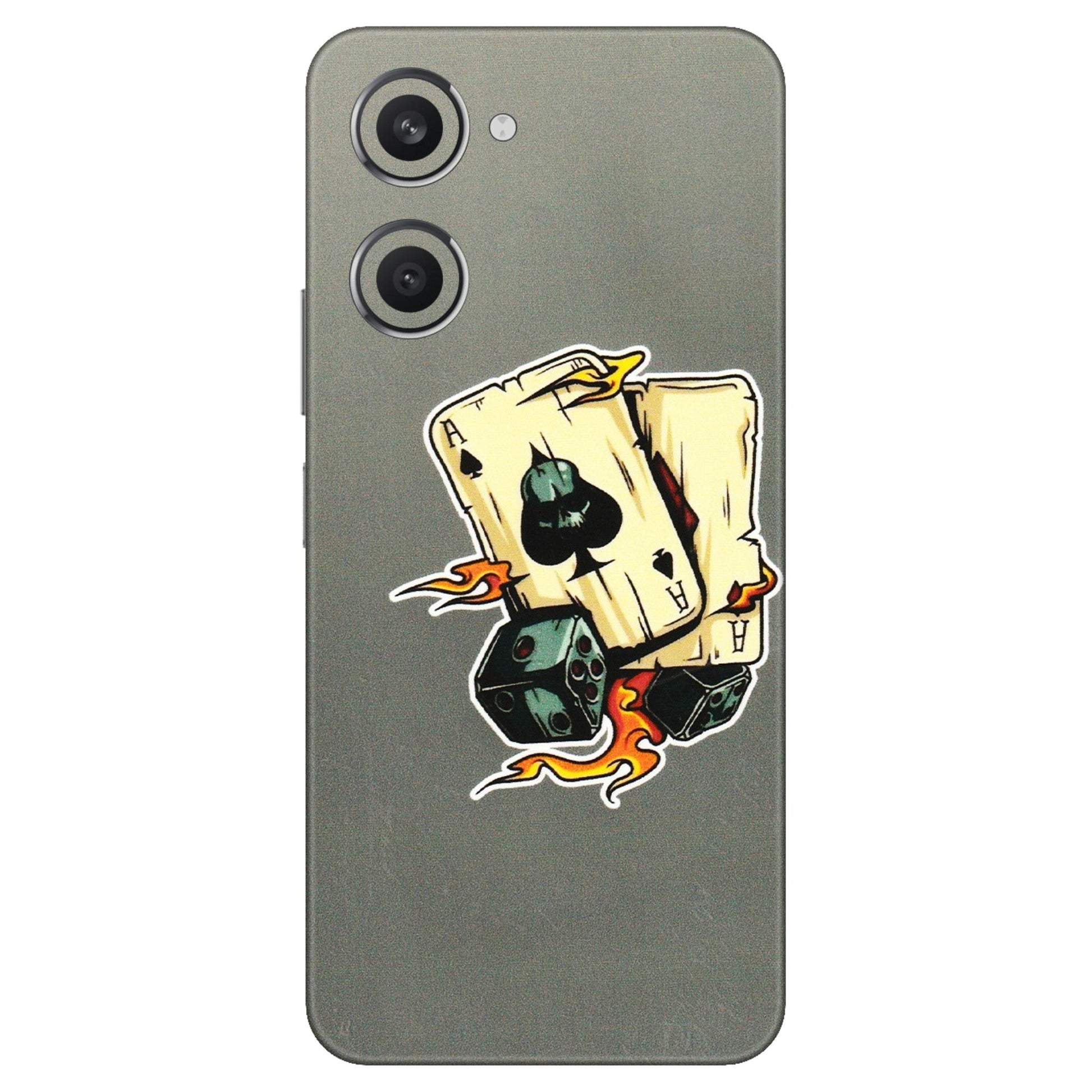 VIVO Y Series Phone Skins (All Models) - Grey Cards Of Ace - 3D Embossed Finish (L-77) Vivo Y28S (5G)