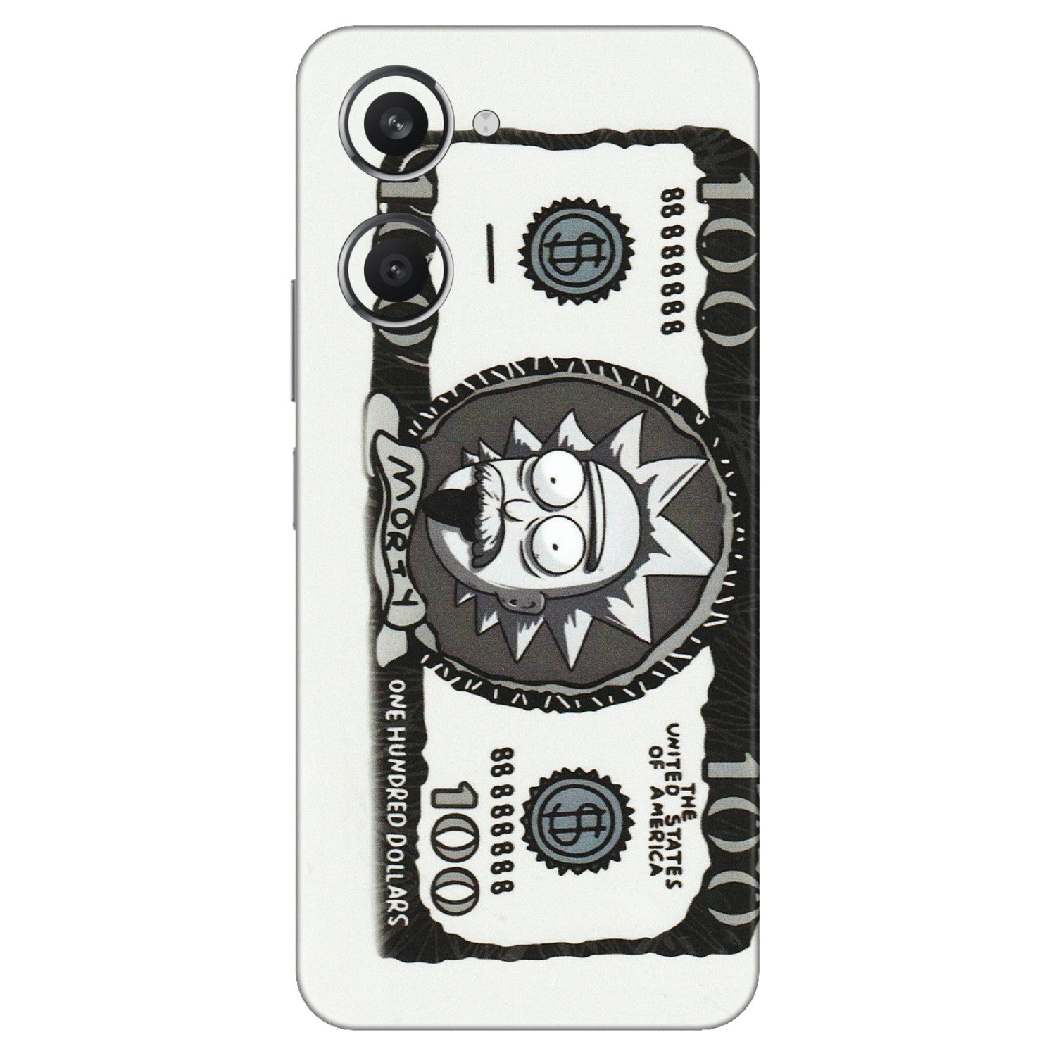 VIVO Y Series Phone Skins (All Models) - Rick And Morty Hundred Dollar Anime - Matte Finish (M-161) Vivo Y28S (5G)
